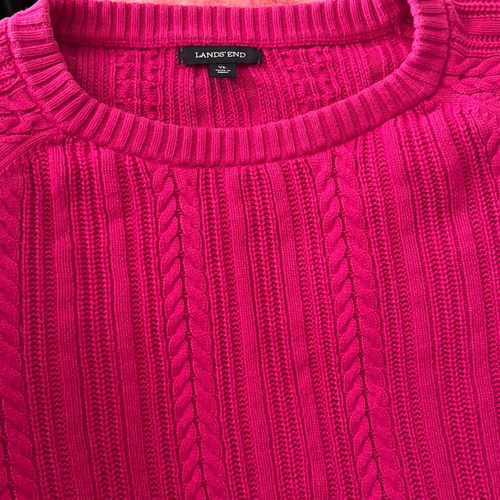 Women’s pink Land’s end sweater